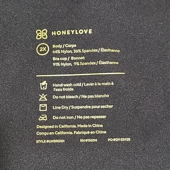 Honeylove V-Neck Bra Black Size 2X - Picture 16 of 16